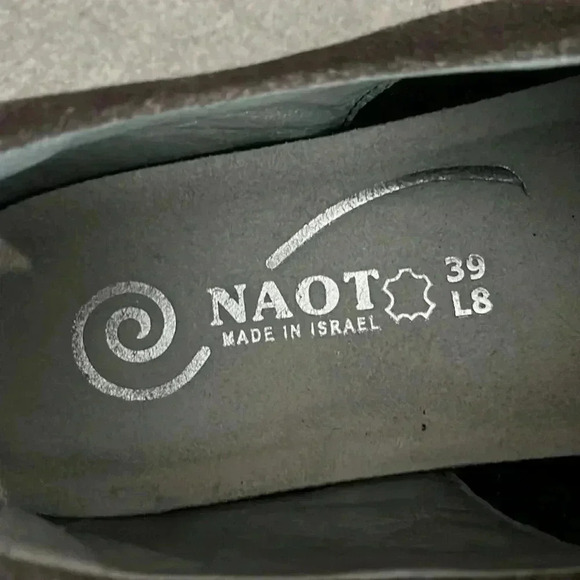 [39/US7.5-8]NAOT  Harore Gray Shimmer Leather Lace Up Comfort Shoes Sneaker Golf - Picture 6 of 8